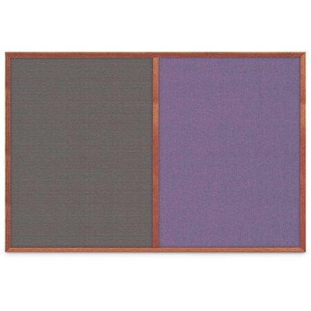 United Visual Products Slim Style Indoor Enclosed Corkboard, 30 UV503SC-GOLD-AMETHY